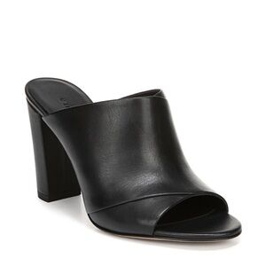 Vince Black Heath Mules Heels Sz. 9.5